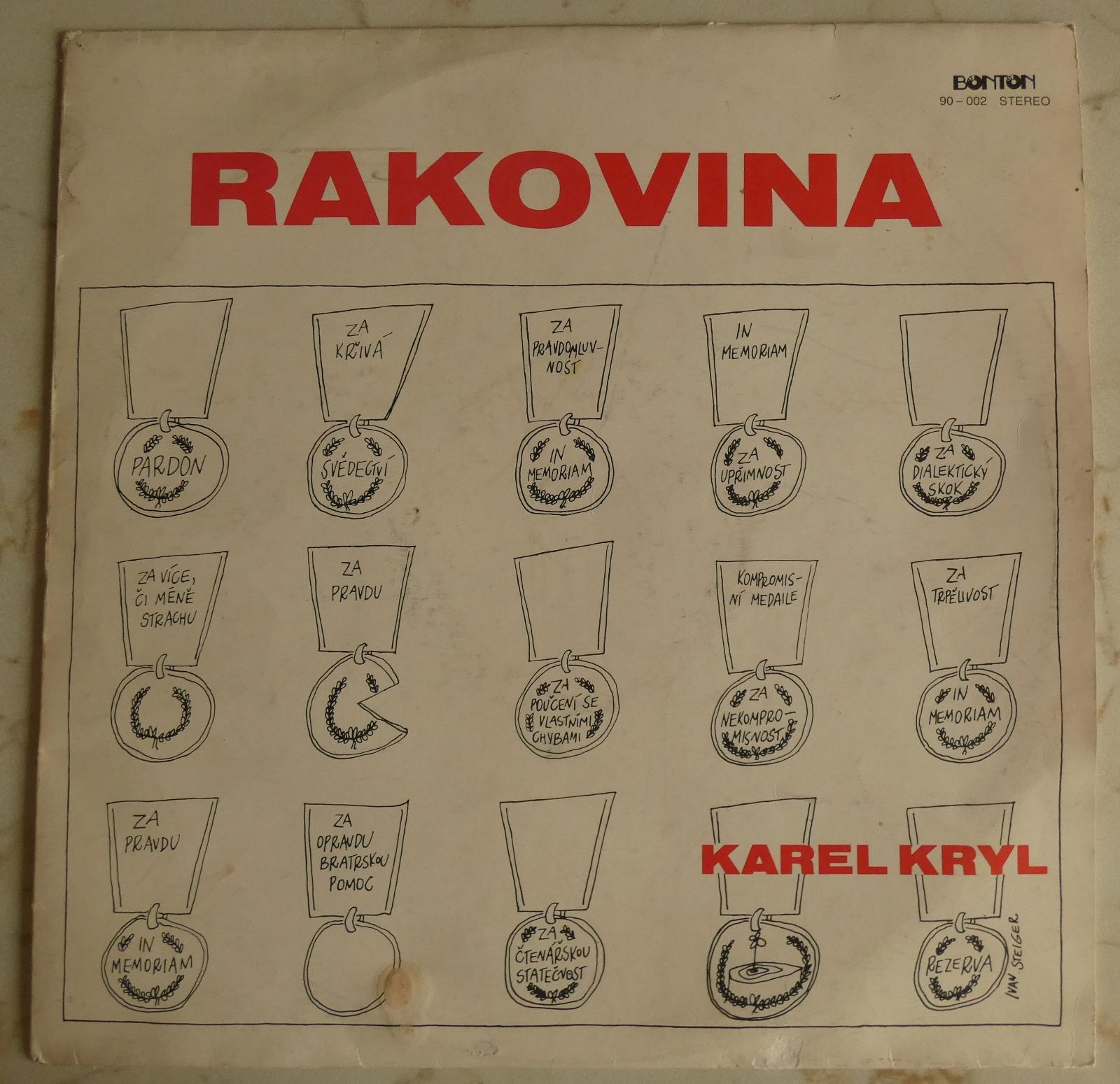 Karel Kryl - Rakovina - Bonton 1990 - výborný stav - Hudba