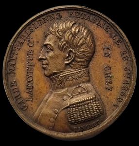 Bronzová medaile 1830 - Generál Lafayette