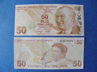 50 Lira 2009 Turkey - P225 - UNC - /M281/