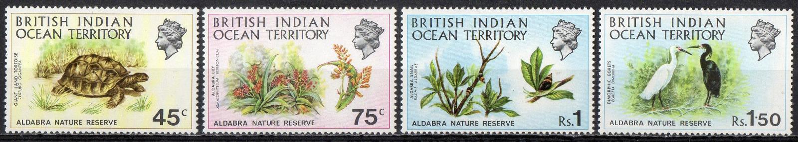 BIOT-Přírodní reservace Aldabra 1971**  Mi.39-42 / 28 €