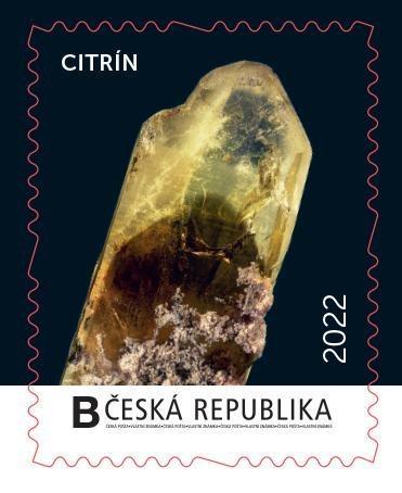 Vlastní známka Rok mineralogie: Citrín, k 10 zakoupeným +1 zdarma!