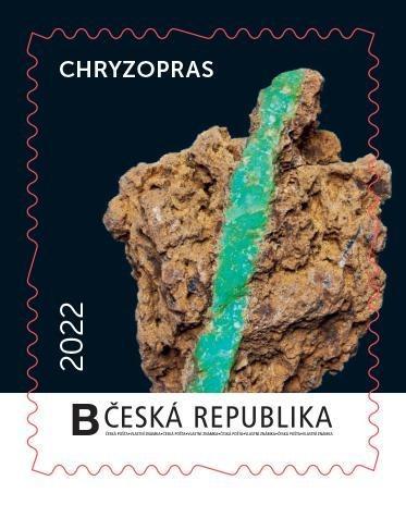Vlastní známka Rok mineralogie: Chryzopras, k 10 zakoupeným +1 zdarma!