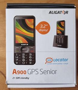 Tlačidlový telefón Aligator A900 s veľkým displejom + slúchadlá + stojan