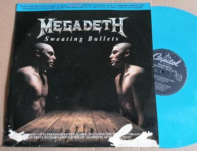 LP MEGADETH - SWEATING BULLETS/EX, 1993,UK.,BLUE VINYL 