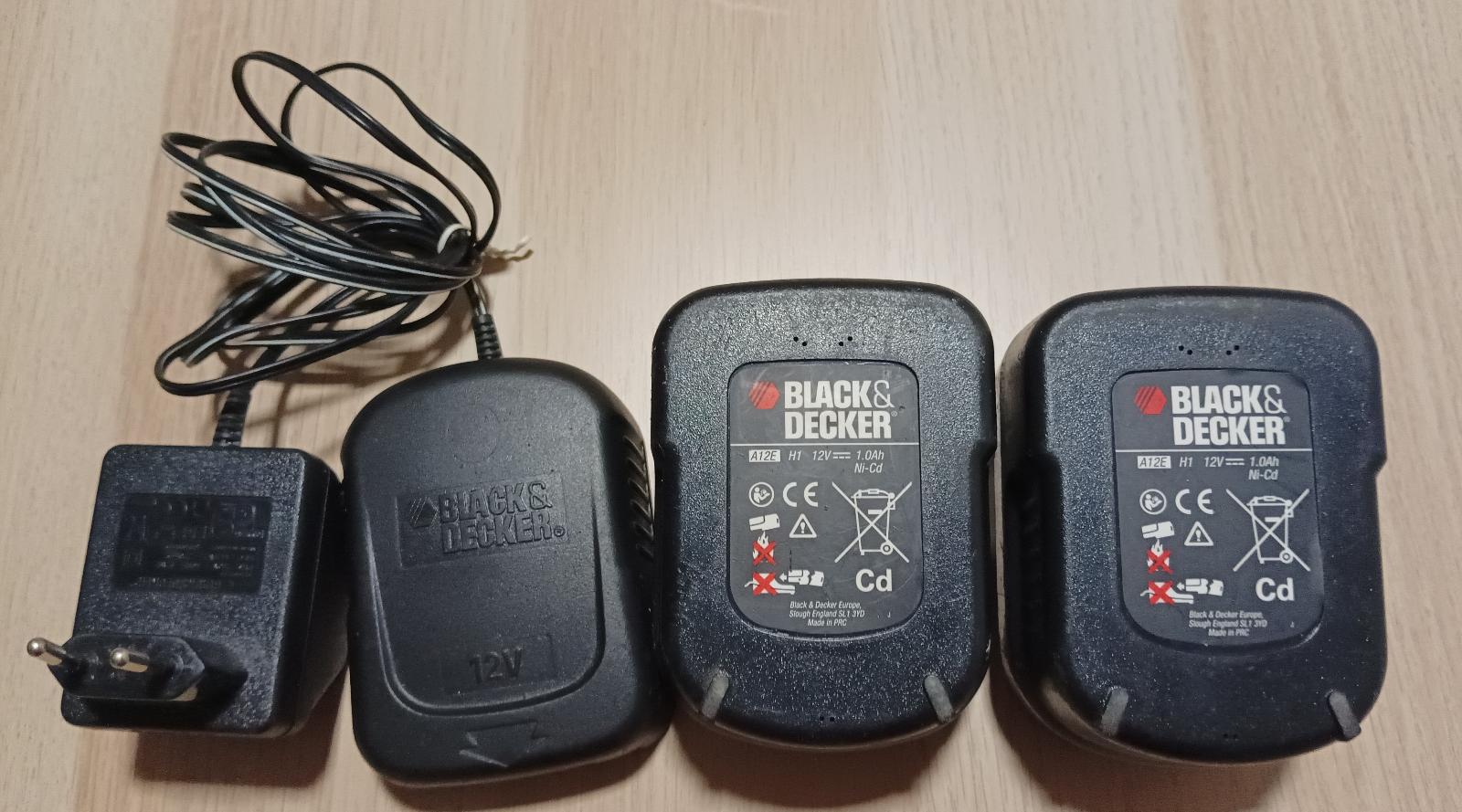 2x AKU Black & Decker A12E + nabíjačka - Elektrické náradie