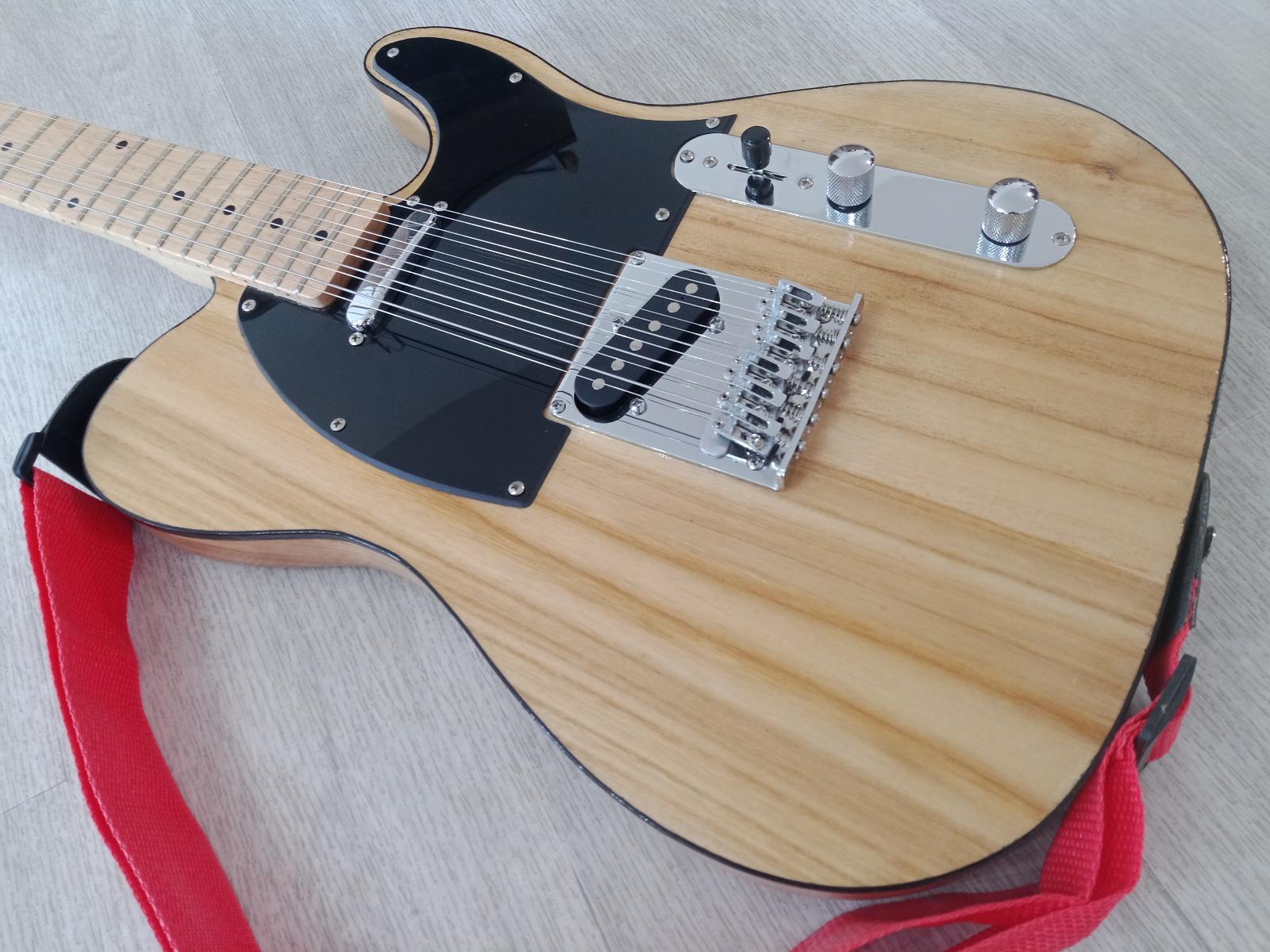 Rarita Elektrická 12 strunová NAT gitara DIY zostavená, dovoz Anglicko - Strunové nástroje