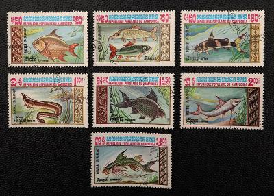 Kambodža - 1983 - ʘ, svěží - pěkná kompletní série - ryby