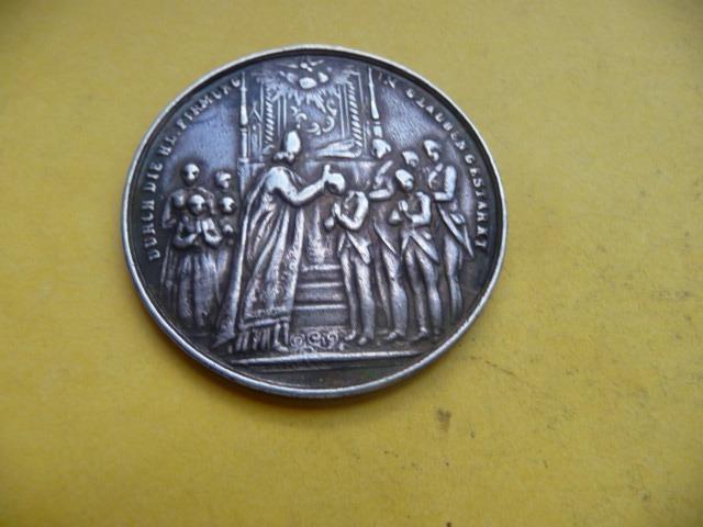 Církevní biřmovací Ag medaile - 19.století, biskup Franc Maria z Lince - Numismatika