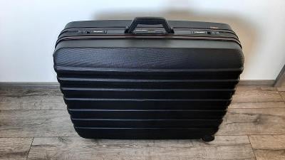 Velmi odolný skořepinový kufr (černý) - 75x67x26 cm