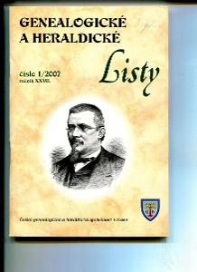 Genealogické a heraldické listy č. 1/2007 ročník XXVII.