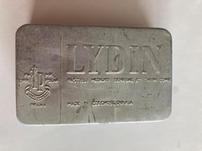 Starodávná, hliníková krabička-LYDIN-PRAHA