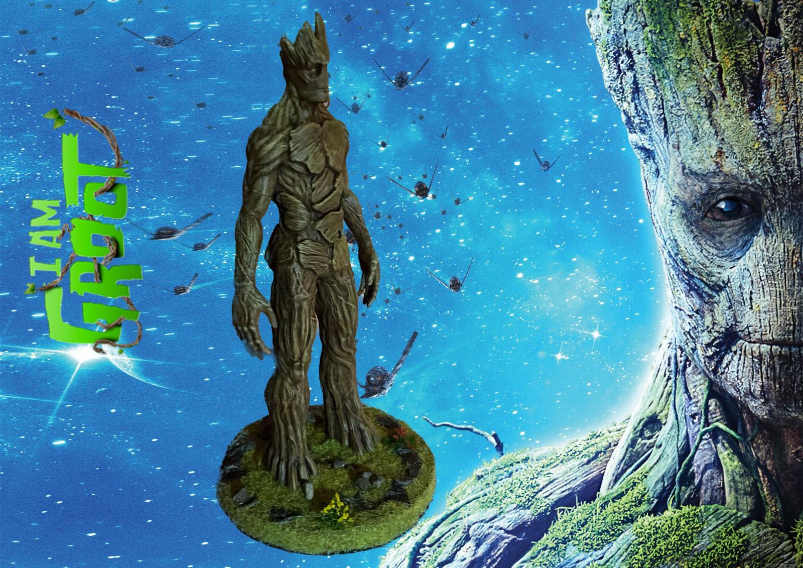 Groot - Strážcovia Galaxia - Resin Model - Nenafarbený - 3D Tlač - Zberateľstvo