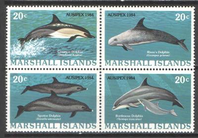 ** MARSHALL ISLANDS série delfíni 1984