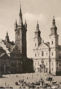 KLATOVY - náměstí - radnice - Černá věž - Jesuitský kostel