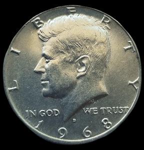Half dollar 1968 D. - Kennedy 