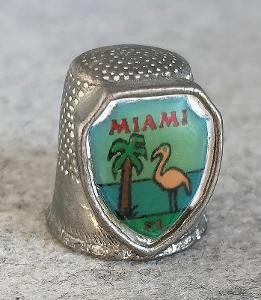 Kovový sběratelský náprstek - Miami