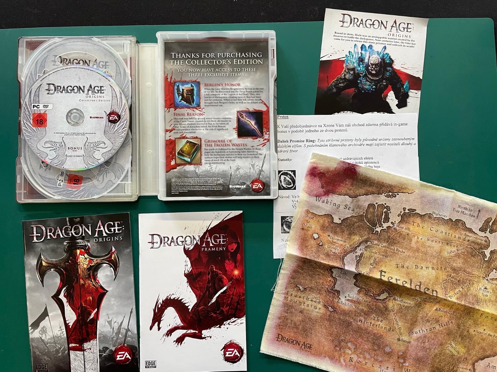 DRAGON AGE Origins Collectors Edition verze s češtinou Průvodce mapa Aukro