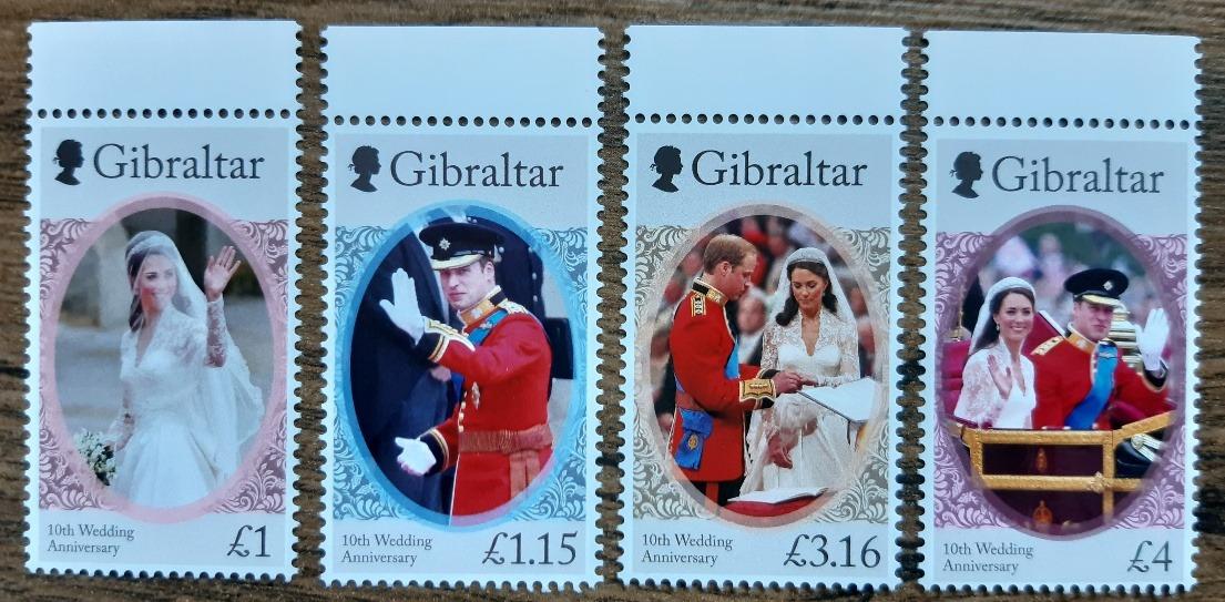 Gibraltár ** séria 10.výr.svadby princa Williama,r.2021 (GB515) - Známky
