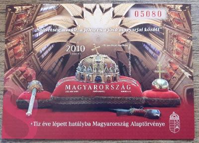 Maďarsko ** aršík BL465A výr. maď. ústavy,červ.číslo (aukce EN238)