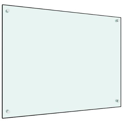 Kuchyňský panel bílý 80 x 60 cm tvrzené sklo