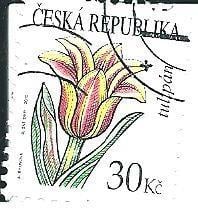 Krása kvě. tulip. 2010, raž. zn.vál. raz. v den vyd. s lep.  k.č. 651.