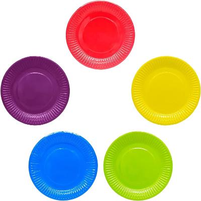 50ks barevné papírové talíře pro děti / párty, oslavy/ Od 1Kč |131|