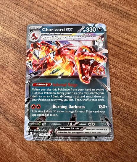 Charizard ex 125/197 in Portuguese Obsidian Flames Pokémon TCG