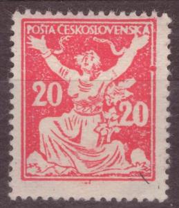1920 (ČSR I) - Známka č. 151, červená tečka v rámu (2204)