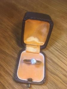 Briliantový prsten, vel. diamant 0,5 ct, Rak.-Uher., Au 585 