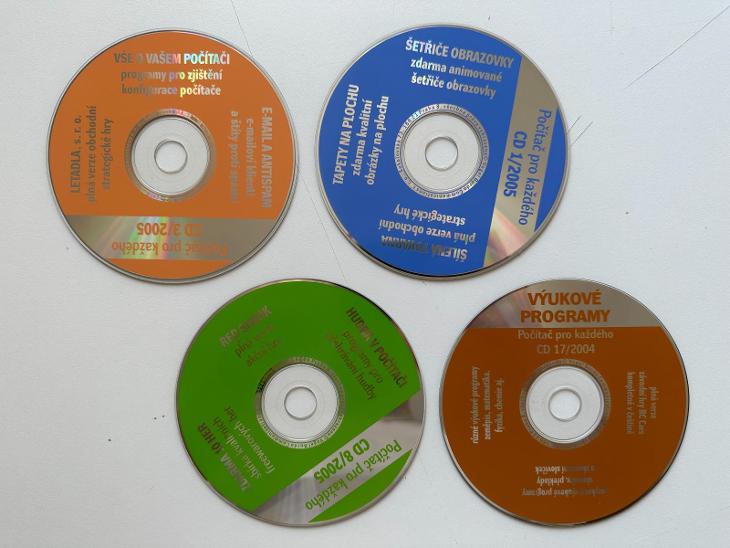 PC CD software 4ks PPK Počítač pro každého 1,3,8/2005 + 17/2004 - Počítače a hry