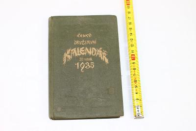 ČESKÝ DRUŽSTEVNÍ KALENDÁŘ na rok 1935 - zajímavý a starožitný zápisník