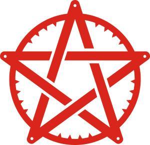 Originální dřevěný kruh - pentagram, pro další tvorbu, lapač snů apod.
