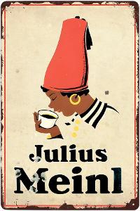 plechová ceduľa - Julius Meinl (dobová reklama)