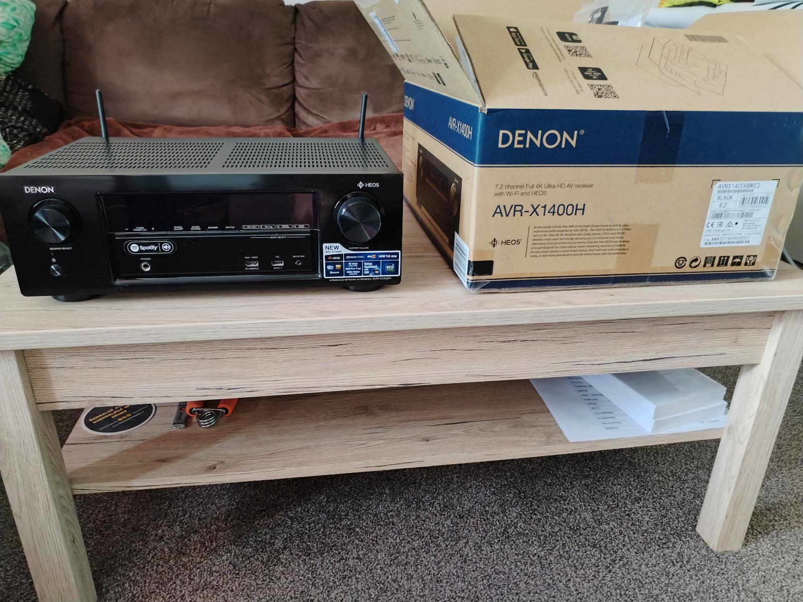 AV receiver Denon AVR-X1400H, 7.2 kanálov, Dolby Atmos, DTS-X - TV, audio, video