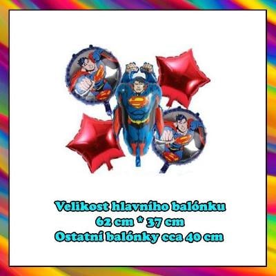 Velký set balónků Superman Avengers  1+4 ks
