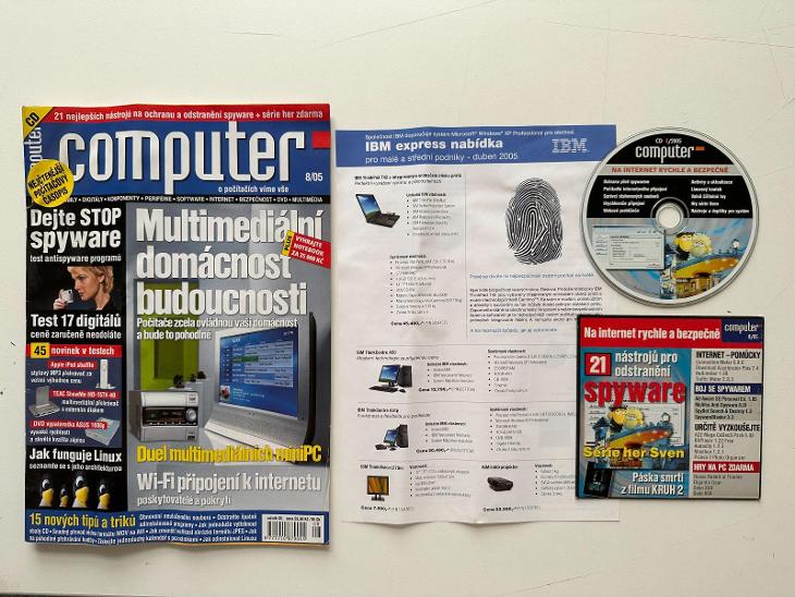 Časopis Computer 8/05 vč. CD přílohy! série PC her Sven, spyware - Knihy a časopisy