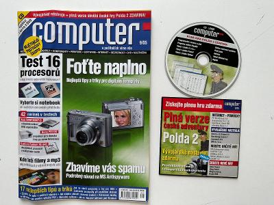 Časopis Computer 9/05 vč. CD přílohy! plná hra adventura POLDA 2 CZ