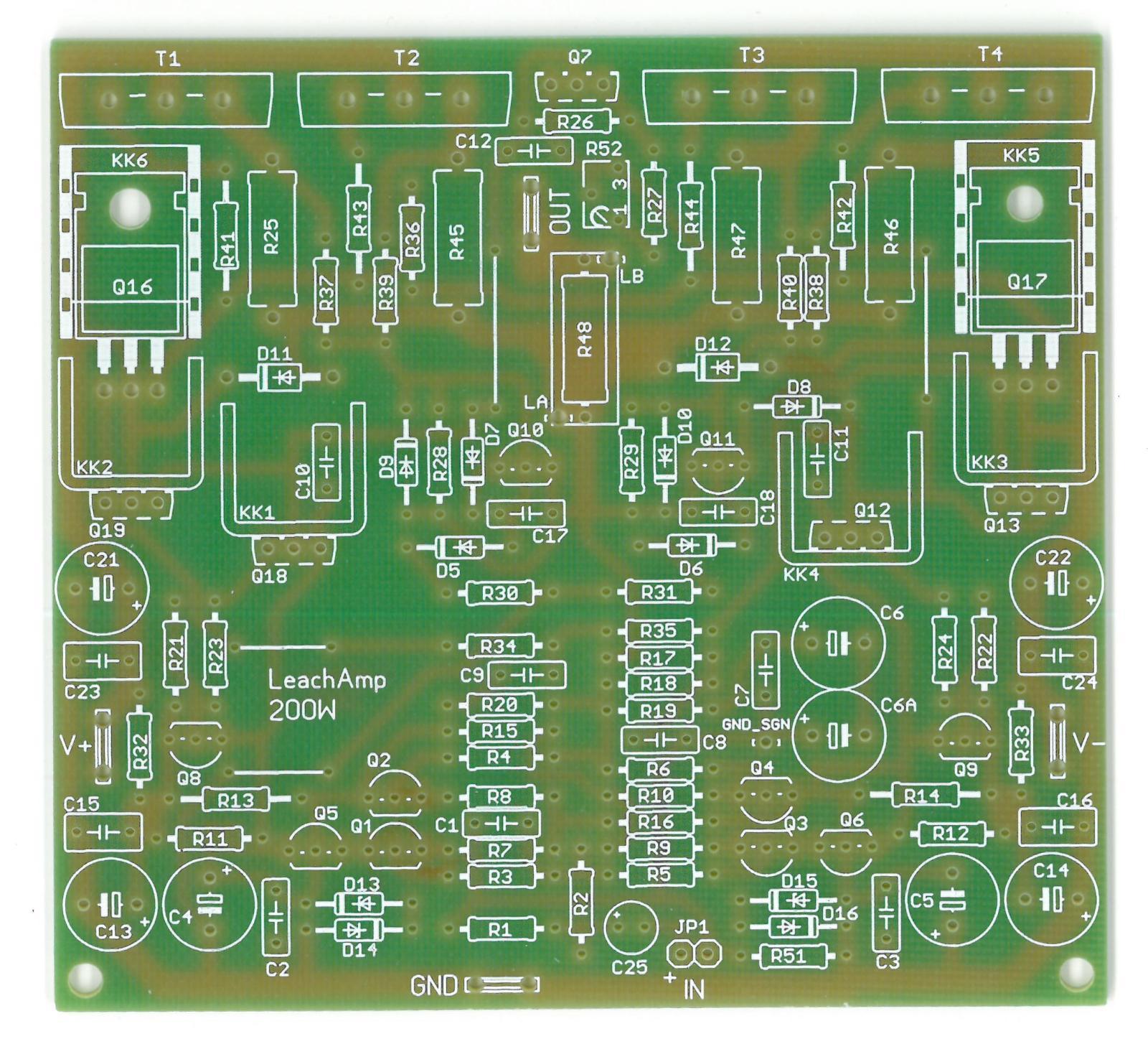 2ks DPS na zesilovač Leach s tranzistory v pouzdře TO264/TO247/TOP3 - Elektronické součástky