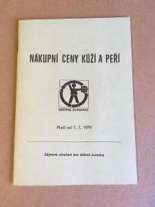 Nákupní ceny kůží a peří / Zájmové sdružení pro sběrné sur. 1979