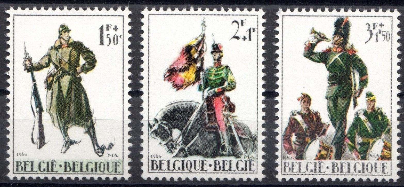 Belgicko 1964 Vojenské uniformy Mi# 1353-55 1220 - Známky