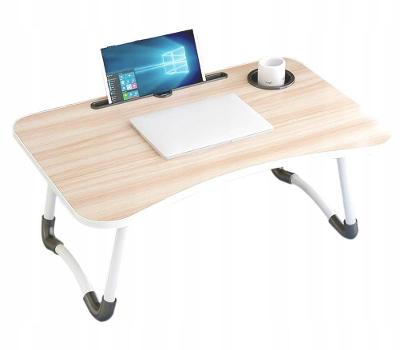Skládací stolek na notebook k posteli stojan světle hnědý