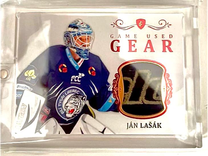 Records Game gear : Ján Lašák / HC Liberec - red x/10!!! - Hokejové karty