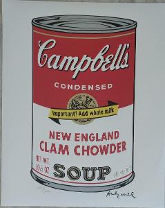 Andy Warhol - Campbell´s Soup - NEW ENGLAND CLAM CHOWDER SOUP - CMOA