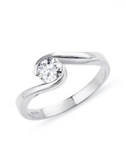 Moissanit moissanite diamantový Snubní stříbrný prsten diamant 925