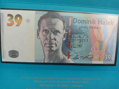 RRR Dominik Hašek bankovka nesehnatelná BRONZOVÁ verze jen 199 kusů