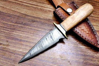 186/ Damaškový lovecky nůž. Rucni vyroba