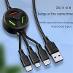 6v1 kábel nabíjací micro USB, USB-C, Lightning dĺžka 120cm - undefined