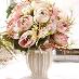 4 kusy Umelé kytice z ruží pre domáce dekorácie, ružové (2616) - Dom a záhrada