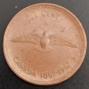 Kanada 1 cent 1967 KM# 65 100 let Konfederace Kanada    