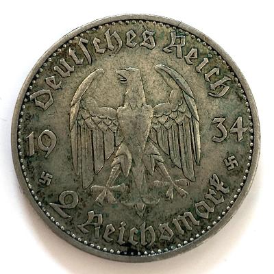 Stříbrná 2 Marka  – Postupim, 1934 A Německo